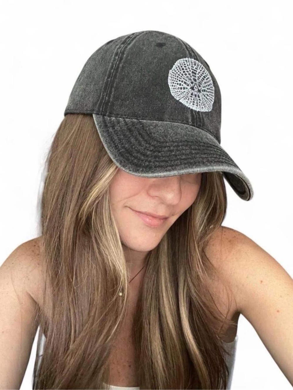 Gray faded/vintage style custom baseball hat